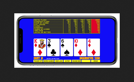 Playing iPhone Video Poker